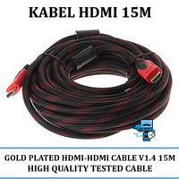 Kabel HDMI to HDMI 15 Meter Gold Plated - High Quality