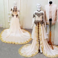 KEBAYA EKOR LACE COUPLE BAJU PENGANTIN FREE ROK & SELOP 2 PASANG