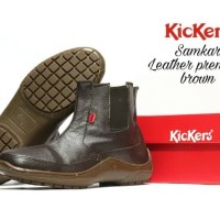 T2105 sepatu kulit asli boot kickers pria kasual kerja murah berkualit