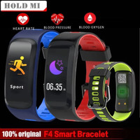 smartwatch DT NO1 F4 layar warna smartband heart rate waterproof