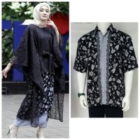 set couple kebaya savitri hem pendek terkini