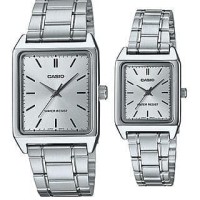 Jam Tangan Couple Casio Tali Rantai Casio Couple Original V007D-7E