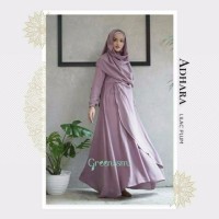 PROMO ADHARA DRESS gamis lebaran busui friendly original GREENISM TER