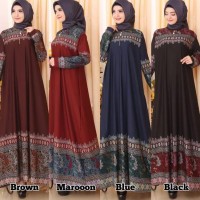 Baju Gamis Wanita Gamis Calvin Jeans Gamis Jumbo 4L & 5L 9728/9729 -