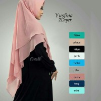 Top KHIMAR SYARI YUSFINA 2 LAYER / JILBAB INSTAN / BERGO IN