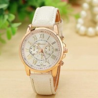Jam Tangan Korea/Jam Wanita/Geneva/ Cantik/Import jtr 197 cream