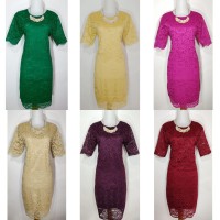 XXL - Dress Brukat Mewah Jumbo -Dress Pesta Brokat - Burkat - Borkat
