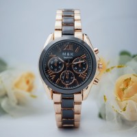 JAM TANGAN WANITA MK MICHAEL KORS RANTAI COMBI ROSEGOLD KW SUPER