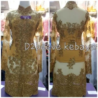 kebaya modern tunik gold