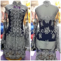 kebaya modern tunik navy