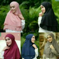 Promo grosir solo / KHIMAR LAYER jilbab instan grosir hijab s Murah