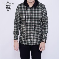 Kemeja Flanel Pria Lengan Panjang Hoodie Baju Flannel Cowok Casual