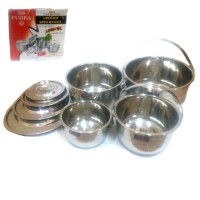 Panci Set 4 Pcs With Hanger Stainless 555 Fujika Model ELEGANT