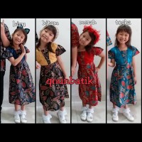 DRESS/TERUSAN BATIK ANAK PEREMPUAN 6-8TH MAHADEWI BROKAT PRODO
