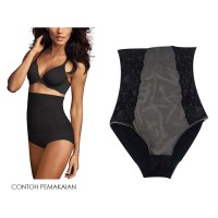 KORSET WANITA MAIDEN HIGH WAIST LACE BLACK - CELANA PELANGSING BRANDED