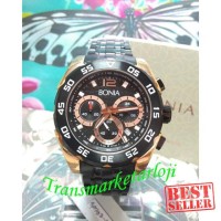 JAM TANGAN PRIA BONIA BPT193-1035C ROSE GOLD HITAM ORIGINAL MURAH