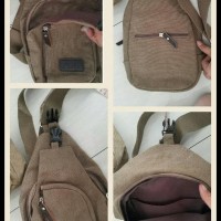 HEMAT Tas selempang pria FISHER - Hitam