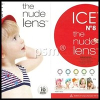 NEW Paket softlens X2 ice baby nude n8 + cairan (bisa minus)
