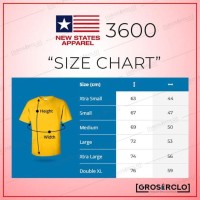 Kaos Polos NEW STATES APPAREL ( NSA ) 3600 SOFTSTYLE MURAH S M L XL