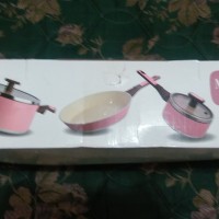 5 Medeenalux Set (Panci Besar 26cm + Panci Kecil 16cm + Wajan 26cm)