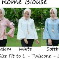Blouse Atasan Wanita Muslim Fashion Busana Hijab Rome Kantor Kerja
