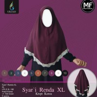 jilbab instan kerudung hijab syari xl warna hitam putih tulang biru