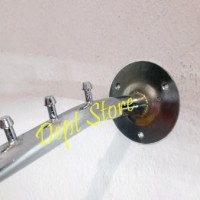 Gantungan Baju Suling Tempel Tembok 12 Titik (Paku) Hanger (L)