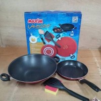 Maxim Valentino Set Wajan Dan Panci Teflon Maxim