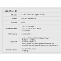 AT568 Comfast USB WiFi Adapter Wireless Receiver Transmitter - CF-WU81