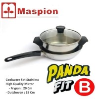 Harga dijual maspion panda fit b panci set fry pan dan sauce pan | Pembandingharga.