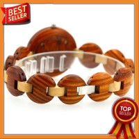 Jam Tangan Elegan Bewell Kayu Antik Bambu Desain Wanita Yang Indah Kua