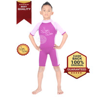 Baju Renang Mengapung Lengan Pendek Safeswim Ungu Anak Laki-laki
