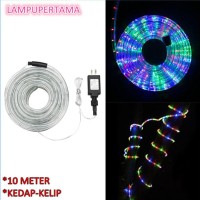 Jual Lampu Pohon Natal Model Selang Outdoor 10 M Warna Warni Murah