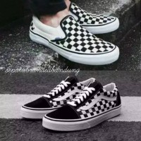 Sepatu Vans Motif Catur Oldskool Authentic Pria Vans Checkerboard