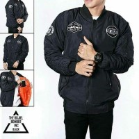 Jaket Bomber Black Pria Keren