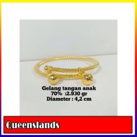 Gelang Tangan Anak Emas / Mas Kuning 70% Berat 2.930 Gram Dia 4-2Cm
