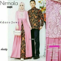 Batik sarimbit Gamis / batik couple kombinasi brokat mutiara terlaris