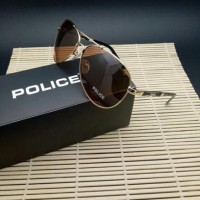 Kacamata Sunglass Sunglasess Police 1382 Polaris Cokelat