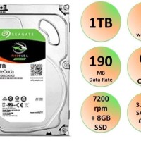 Spesial Seagate Firecuda 1TB SSHD HDD SSD Garansi 5 Tahun