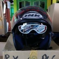 Helm ink centro double visor dan anti maling hitam doff berku Termurah