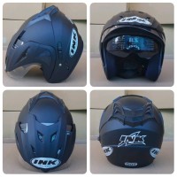 helm ink cx22 t1 double visor kw super hitam doff mumer gaya b Bagus