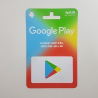 Voucher Fisik Google Play Store 50rb Kartu Gift Card Aplikasi Game