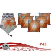 Paket Taplak Meja dan Set Sarung Bantal Sofa Motif Minimalis