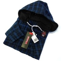 kemeja flanel hoodie/kupluk premium lengan panjang