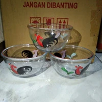 Mangkok kaca bakso/mie kukuruyuuk