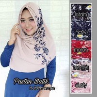 jilbab pasmina instan motif batik terbaru