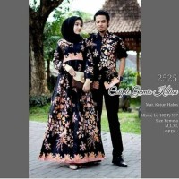 Baju Batik Couple Pesta Sarimbit Batik Gamis Remaja Terbaru ZD7