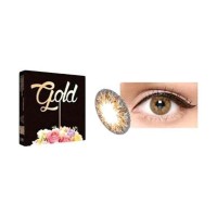 ice gold softlens warna diameter besar 15 mm tanpa pinggiran hitam