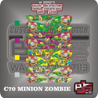 Stiker Striping List Motor Honda C70 Minion Zombie