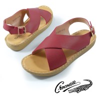 LR-3107-13 Sandal Wanita Women Shoes Crocodile Original - Merah